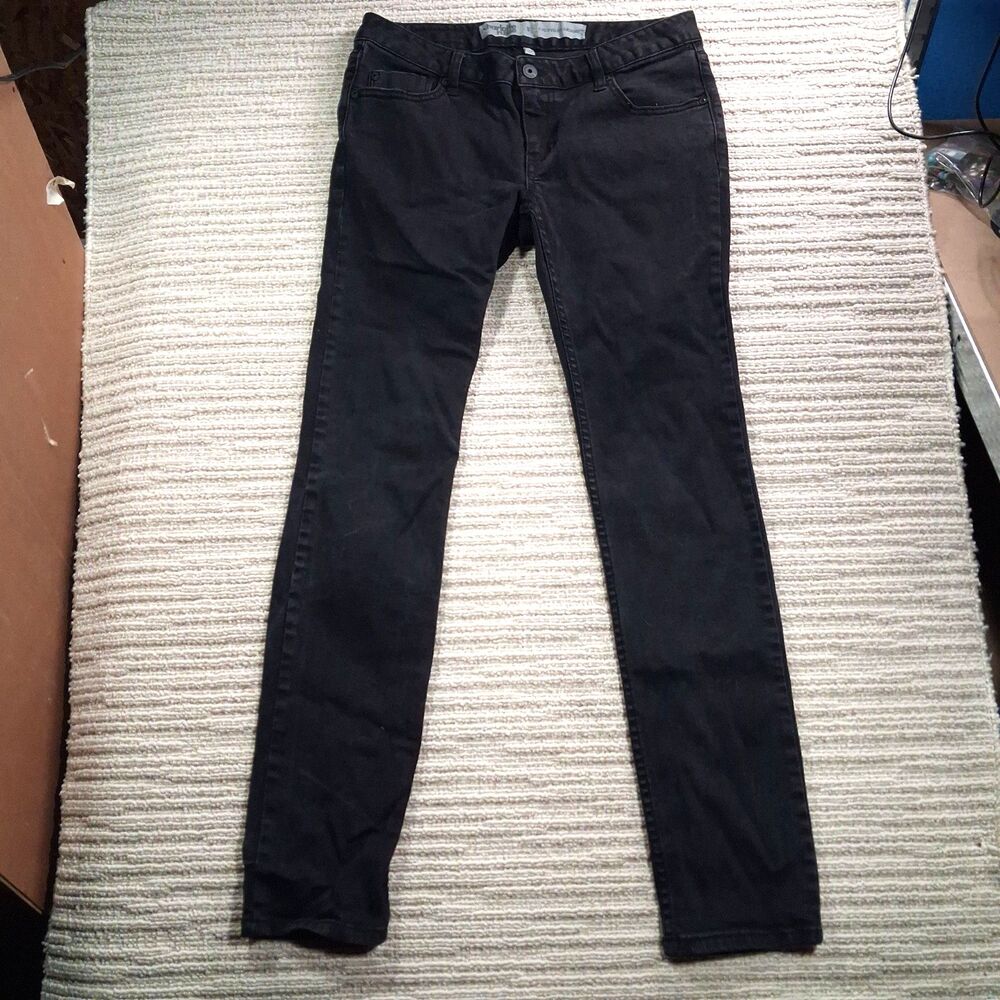 charlotte russe juniors womens 8 everyday skinny black jeans stretch denim pants